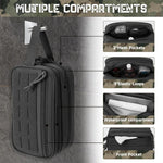 Men's Multifunctional Toiletry Bag Waterproof Compartment EDC Tool Storage Bag Skin Care Shaving Hygienic Organizer for Outdoor Travel Adventures