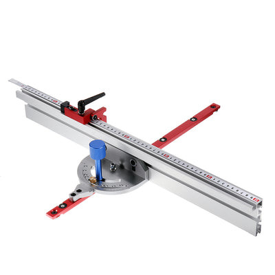 Suitable for Dewalt Miter Gauge System 450mm 0-90 Degree Angle with 600/800mm Aluminum Alloy Fence and Stop Sawing Assembly Ruler for Table Saw Router Table Miter Saw
