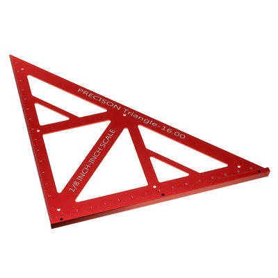 90/45 Degree Aluminum Alloy Multi-function Woodworking Triangle Ruler Inch Scale Precision Triangle Ruler