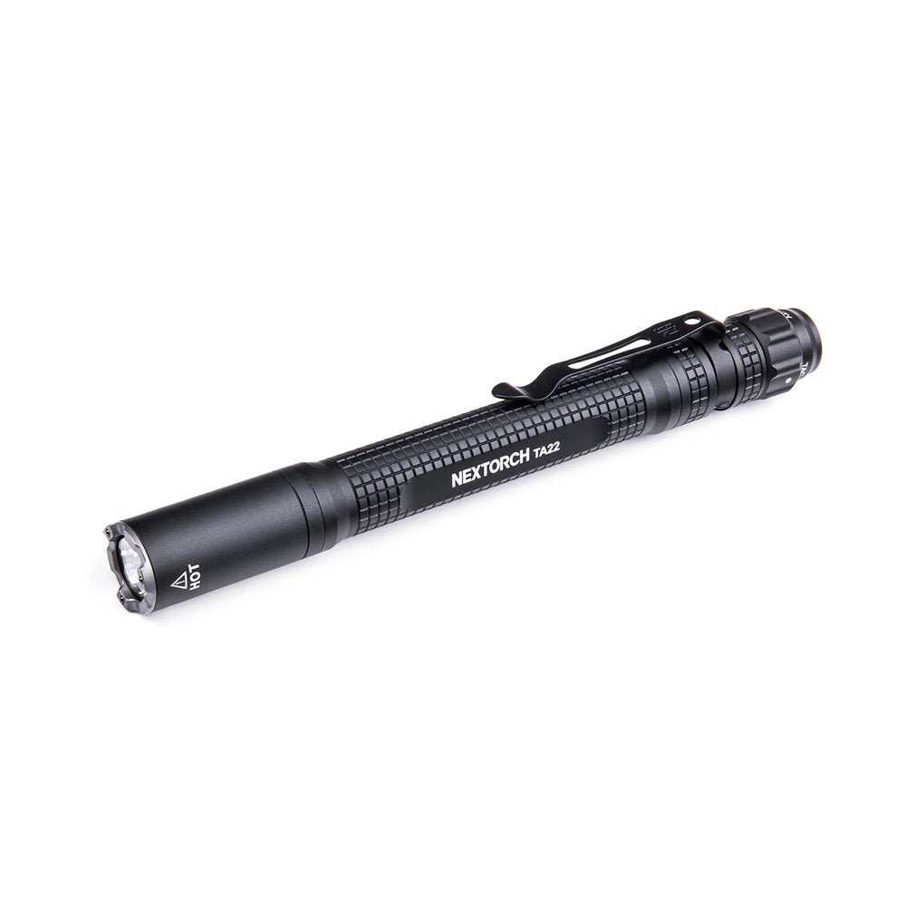 LinkMejor TA22 850 Lumen EDC High Power Portable Tactical Penlight with Back Clip & Battery, Rechargeable IPX8 Waterproof Tri-Mode Pen Shape LED Flashlight Detecting Light