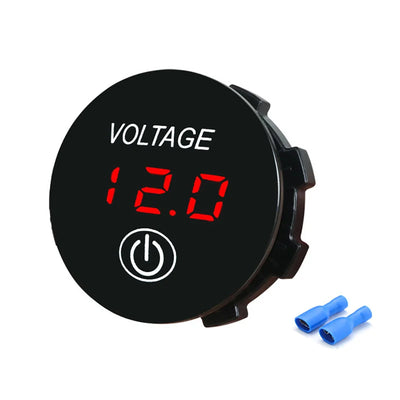 LinkMejor Digital Voltmeter 12V Waterproof Voltmeter Battery Tester with Digital Touch Display Panel for Car and Marine