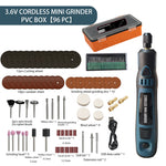 Mini Cordless 3-Speed Rotary Tool Kit 3.7V USB Grinder with 96PCS Accessories for Engraving / Sanding / Polishing / Drilling / Grinding / Small DIY Crafts