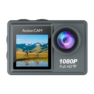 LinkMejor Sports Camera 1080P Anti-Shake Pre-Recording HD Dual Screen Wifi Outdoor Shooting Cycling Waterproof Sports Camera