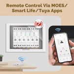 MOES Tuya Zigbe 63A Circuit Breaker Smart Electricity Monitor V0 Fireproof Retardant Alarm Threshold Set Tuya & Smart Life APP Control Voice Control with Alexa Google Home