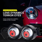 LinkMejor Headlight with Dual Dynamic Devil Eye Design Multiple Modes for Cars Motorcycles Universal