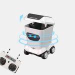 LinkMejor Z6757 RTR 1/64 2.4G Mini RC Car Fun Remote Control Trash Can Garbage Can Robot LED Light 360 ° Rotation Desktop Vehicles Models Intelligent Creative Collection Toys
