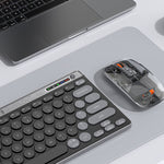 LinkMejor MK781 Wireless Keyboard Mouse Kit Silent Design Dual-mode Scissor-Foot Structure 2.4G & bluetooth 75% 78-Key Layout Ultra Slim Appearance