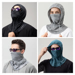 LinkMejor Universal Summer Cycling Balaclava UPF30+ Sunscreen Breathable Gear UV Protection Scarf Cool Ice Silk Face Cover Cycling Headgear