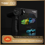 Turbo Racing C74 RTR 1/76 2.4G RWD Mini Drift RC Car Full Proportional LED Light Upgrade Chassis TC06 Miniature Professional Vehicles Models Super Micro Remote Control Toys