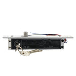12V Electric Drop Bolt Lock Fail Secure Magnetic Deadbolt Door Lock with Time Delay Key Cylinder for Access Control Systems
