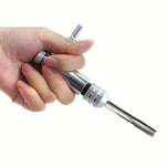 Adjustable T-Handle Ratchet Tap Wrench with 5pcs Metric Tap Set M3-M8 Sturdy Steel Ideal for Metal Wood Plastic Aluminum