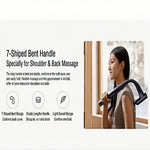LinkMejor MIJIA Long-Handled Massage Gun 3 With 2 Message Modes 3 Levels Hot Compress 3 Gears Adjustable Low Noise 1900mAh Battery Portable Smart Massage Gun for Home Office