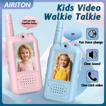 2Pcs JK201 Kids Video Walkie Talkie 200m Distance Strong Signal Two-Way Video One-Click Call 650mAh Long Battery Children's Video Intercom with 2.0inch Color Display for Safety Communication