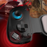 D8+ Mobile Game Stretching Controller Wired bluetooth Gamepad with Hall Joystick and Hall Trigger 6-Axis Gyro Vibration Trubo Function for Switch Android iOS PC Universal Adjustable Phone Gamepad