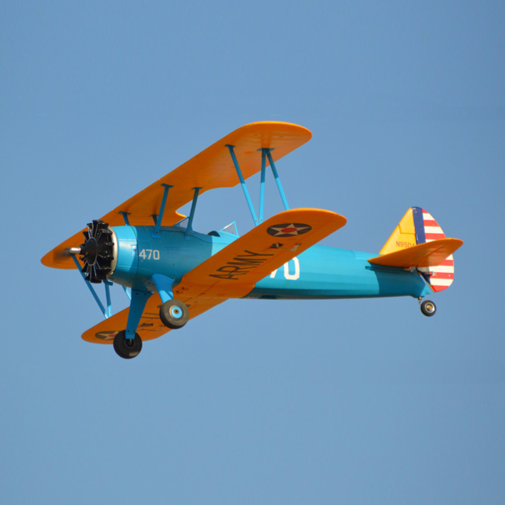 LinkMejor PT-17 Biplane 1200mm Wingspan EPO RC Airplane Scaled Fixed-wing Zoomed Aircraft KIT/PNP