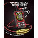 EU US Direct KAIWEETS KVB02 Car Battery Tester 12V 24V Load Tester with 2.68 Inch LCD Accurate Results Reverse Polarity Protection for Standard AGM GEL EFB Batteries