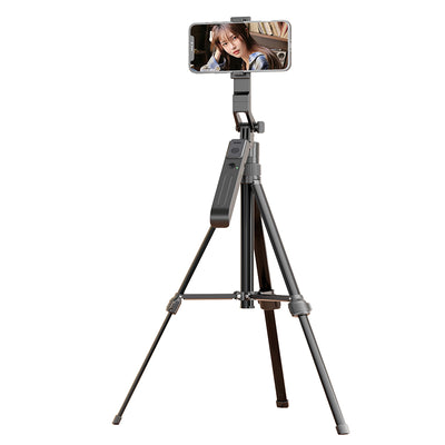 C17 Mobile Selfie Stick with Tripod 360° Rotary AI Facial Tracking Aluminum Alloy Wide Angle Live Broadcast Shooting Camera Three-pin Selfie Stick