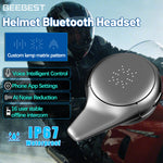 Beebest BE700 Helmet Intercom Bluetooth Headset 16-Rider Powerful Intercom Voice Control AI Noise Reduction 1250mAh Long Battery Fast Charging IP67 Waterproof for Safety Long Range Communication