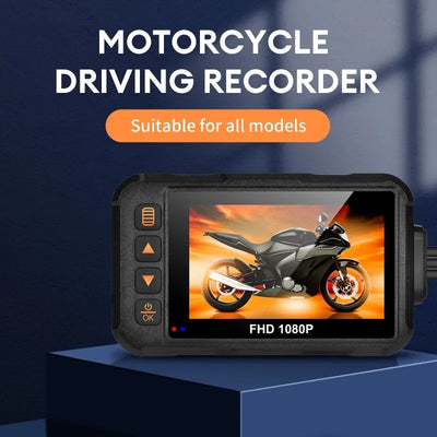 3.0" Motorcycle Dash Cam 1080P HD Dual Lens Waterproof DVR Camera Front Rear Camera Video Motorcycle Driving Recorder with 32G Memory Card