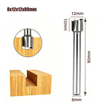 1 Pc Mortise Tenon Milling Inclined Router Bit 8mm Shank Double Edge Tungsten Steel Cutter for Laminate MDF Plywood Hardwood Softwood CNC Electric Router