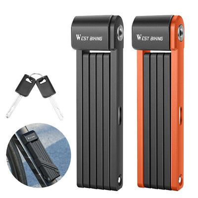 WEST BIKING Bike Portable Folding Lock C-level Anti-theft Waterproof Dustproof Universal Alloy Steel Security Cycling Lock for Bicycle E-Bike