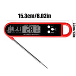 Digital Meat Thermometer Foldable Probe Fast Reading -50℃ to 300℃ Auto-Off LCD Display for Cooking BBQ Kitchen