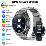X2B 1.43-inch AMOLED Display Dual Band GPS 480mAh Massive Battery 3ATM Waterproof bluetooth Call Heart Rate Blood Oxygen Monitor Sleep Monitoring Breathing Exercise SOS Emergency Call Multi-sport Modes Smart Watch