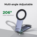 LinkMejor LP962 Magnetic Phone Stand N52 Magnet Aluminum Alloy Tripod Desk Stand Selfie Stick Adjustable Portable for iPhone 17 16 15 14 MagSafes Android Phone Tripod Mount