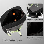LinkMejor Men Waterproof Oxford Cloth Sports Crossbody Bag Lightweight Multi-Compartment Zipper Single Shoulder Bag