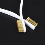 LinkMejor 3Pcs Nozzle Cleaning Brushes Copper Wire Rust Remover Industrial Wire Brush Set for 3D Printer Hot Bed Machinery Metal Parts