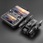 LinkMejor XT808 GPS 5G WiFi FPV with 5.9inch LCD Screen Controller 720P HD Dual Camera 180° Servo Gimbal 360° Obstacle Avoidance Brushless Foldable RC Drone Quadcopter RTF