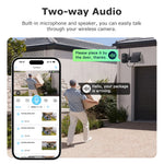 LinkMejor Solar WiFi Camera 2/4 Cameras Kit 3MP PIR Motion Detect Two Way Audio Night Vision IP66 Waterproof Wireless Outdoor Security Cameras