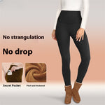 Women's Fleece Lined Leggings Thermal Warm Winter Tights High Waisted Yoga Pants Cold Gear With Pockets Autumn Winter Leggings