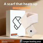 LinkMejor USB Heated Scarf Graphene Heating Element Smart Winter Scarf Adjustable Temperature Lightweight Portable Warm Down Fabric