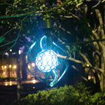 LinkMejor Solar Powered Wind Chimes Light Waterproof RGB Colorful Gradient Wind Turn Light Wind Chimes Light