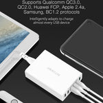 LinkMejor® BW-S15 60W 6-Ports USB Charger Dual QC3.0 Desktop Charging Station Smart Charger EU Plug Adapter