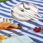 Xmund 10pcs Stainless Steel Camping Tableware Set-Portable AndDurable Outdoor Picnic Utensils With Plates Forks And Spoons For Hiking Backpacking And Camping Adventures-Perfect For Travel And Outdoor Meals