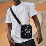 LinkMejor Men Waterproof Oxford Cloth Sports Crossbody Bag Lightweight Multi-Compartment Zipper Single Shoulder Bag