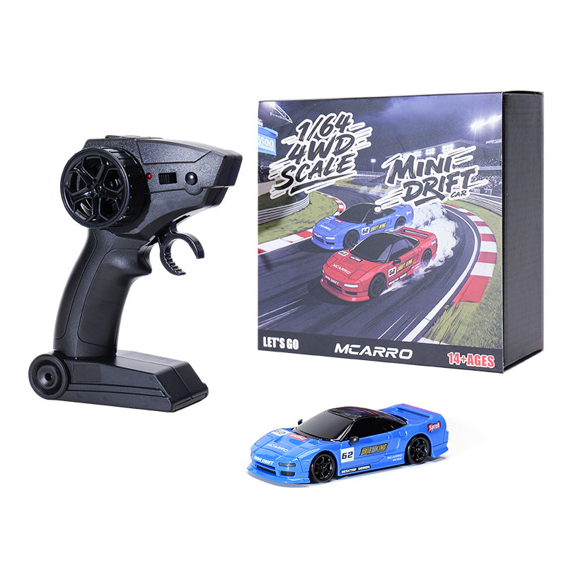 LinkMejor MC062 RTR 1/64 2.4G 4WD Mini Drift RC Car Sports LED Light High Speed On-Road Micro Racing Remote Control Vehicles Models Desktop Toys