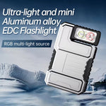 High-lumen LED Keychain Flashlight Aluminum Mini Pocket Light with IP54 Rating Suitable for Outdoor Adventure Camping Running Fishing.