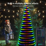 Elfeland 1.5m/1.8m/2.1m LED Christmas Tree Star Lights DIY Smart RGB Christmas Light with Remote Timer Music Sync Bluetooth APP Controlled Holiday Lighting