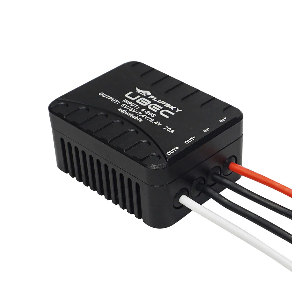 Flipsky 4-20S Lipo External UBEC 20A 5.0V/ 6.0V / 7.4V / 8.4V Adjustable for RC Car Fixed Wing Aircraft Robot Arm