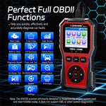 LinkMejor KW330 OBDII EOBD CAN Engine Code Reader 2.8-inch TFT Screen Battery Test Multi-language Car Diagnostic Tool OBD2 Scanner