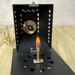 LinkMejor YH003 Vintage 4-Blades Heat Powered Thermal Stove Fan Stirling Engine Model Physics Science Discovery Experiment Gift Collection Toys