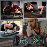 Bominfit 100-150kg Load-bearing Foldable Push Up Board Multi-Function Push-up Training Board Set for Chest Abdominal Muscle Strength Fitness Training