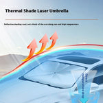 Laser Foldable Car Front Windshield Sunshade Umbrella Sun Protection Heat Insulation Front Window Summer Umbrella