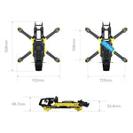 LinkMejor Master3X Modular 171mm Wheelbase 3-3.6 Inch 4S Frame Kit Compatible with DJI O3 / O4 Pro Air Unit for Freestyle RC FPV Racing Drone