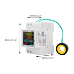 LinkMejor SDM009 AC40-300V Rail Single-phase Digital Voltage Current Frequency Power Factor Electric Multi-function Measuring Instrument