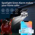 V380 8MP 8X Zoom Solar PTZ Security Camera 1080P Full HD 355° Wide Angle Full-Color Night Vision AI Human Motion Two-Way Audio IP66 Waterproof WIFI/4G Wireless Surveillance Camera for Outdoor