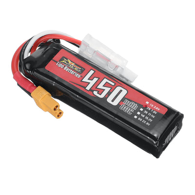 LinkMejor Power 7.6V 450mAh 80C 2S LiPo Battery With XT30 Plug for DarwinFPV Baby Ape Happymodel Mobula8 Sub250 Nanofly20 iFlight CineBee Whoop Beta FPV Drone
